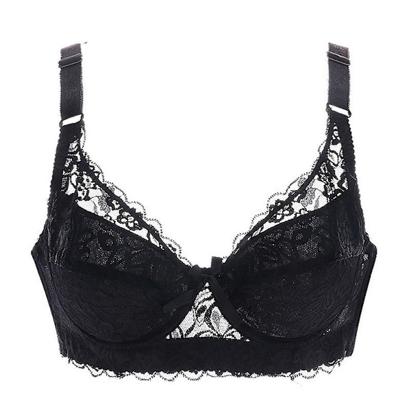 Snygg Push-up BH för Kvinnor, Spets BH, Sexig Lingerie, Stöd BH AA A B C D black 90abcd