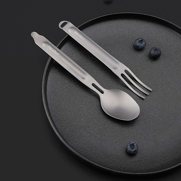 Nextool Utomhus Titan Gaffel Sked Matlagning Titan Sked Bordssilver Bestick Spork Set Bärbar För