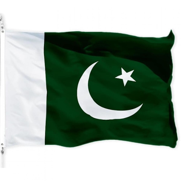 Pakistans flagg | 3x5ft | LiteWeave Pro Series trykt 150D polyester | Flagg, innendørs/utendørs, klare farger, messingmaljer, tykkere og mer holdbar enn