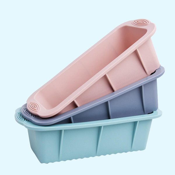Silikon Bakform, BPA-Fri Kaksform i Mjukt & Tvätbart Material, Brödform för Toast, Kakor, DIY-Verktyg för Mikrovågsugn, Ugn blue
