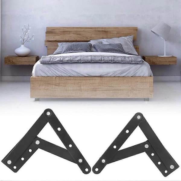 1 Par Multifunktionelt Foldbart Fjeder Te Bord Sofa Løft Op Top Løfte Rammehængsel Sort