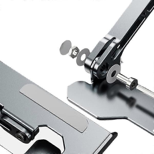 Justerbar Laptop Stativ i Aluminium, Bærbar Notebook Stativ silver