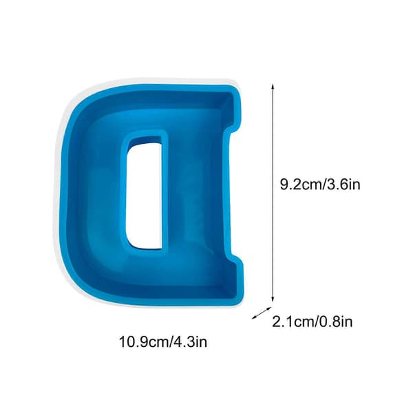 Bokstavkake Bakeform Engelsk Bokstav Silikonform 3D Bokstav d