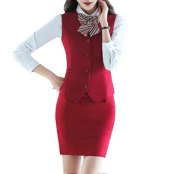 V-hals Vest for Kvinner, Solid Farge, Business Office