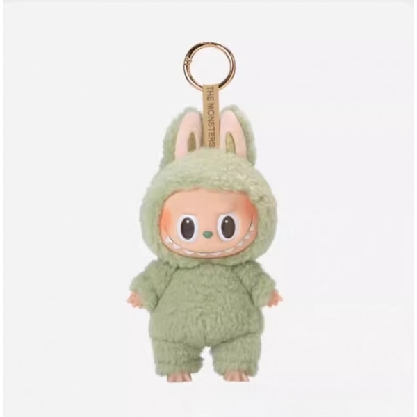 Labubu Macaron Monster Nyckelring Spännande Monster Macaron Vinyl Ansikte Plysch Nyckelring Konst Samlarleksak Barnpresent... green grape fruit