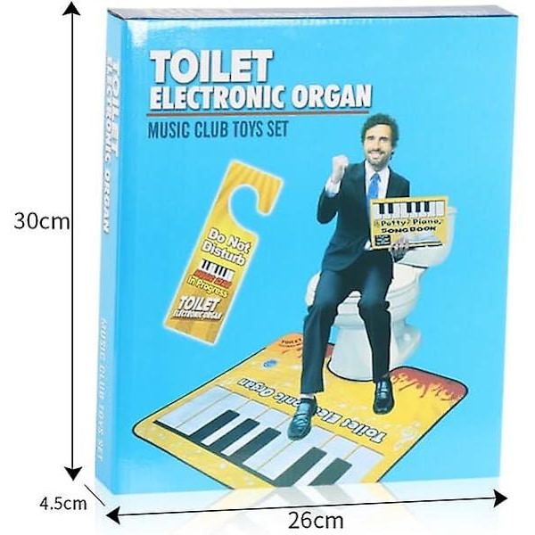 Kunstnerisk Pianolydende Tæppe til Badeværelse, Toilet Elektronisk Orgel, Engagerende Gulvtæppe med Pianolyd til Pottetræning, Gag Gave