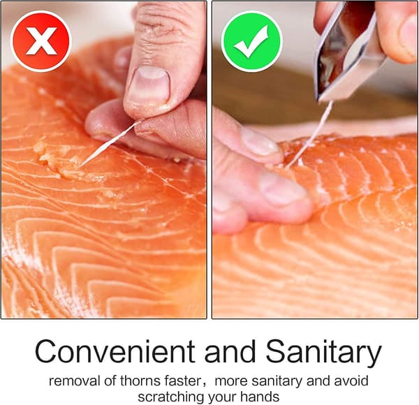 Fisketang Professionel Rustfrit Stål Køkken Fiskebenfjerner Tang Rustfrit Benfjerner Tang til Kok 2stkD-2