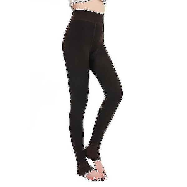 Vinter Dam Legging Sammet Håll Varm Hög Midja Legging Casual Fleece Fodrad Stretchig Bekväm Kvinnlig Termisk Byxa CNSZ green  (45kg-70kg)