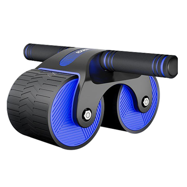 Automatisk Ab-Rulle med Återfjädring - Multifunktionell Muskelförstärkande Rulle blue  black
