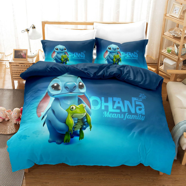 Cartoon animation Stitch series bedding duvet cover three pieces Stitch-09 173*218cm two-piece set weight 0.8kg