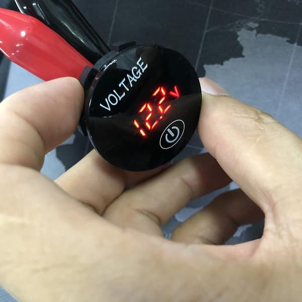 Bil Motorsykkel For Dc 5v-48v Led Panel Digital Voltmeter Batterikapasitet D red