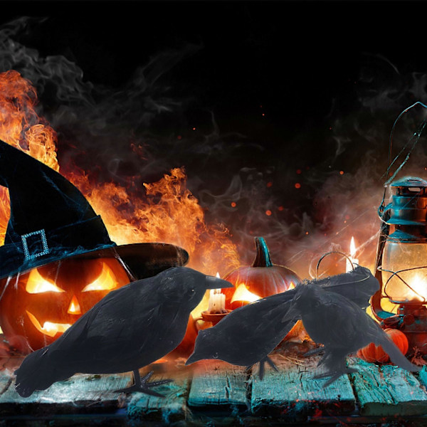 Halloween-koristeet Simuloidut Mustat Linnut Mallit Pelottava Juhlan Koristetarvikkeet