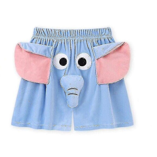 Elefantstamme Pyjamasbukser til mænd, elefant Pyjamasbukser, tegneserie Pyjamasbukser sjove ZD B2 blue shorts