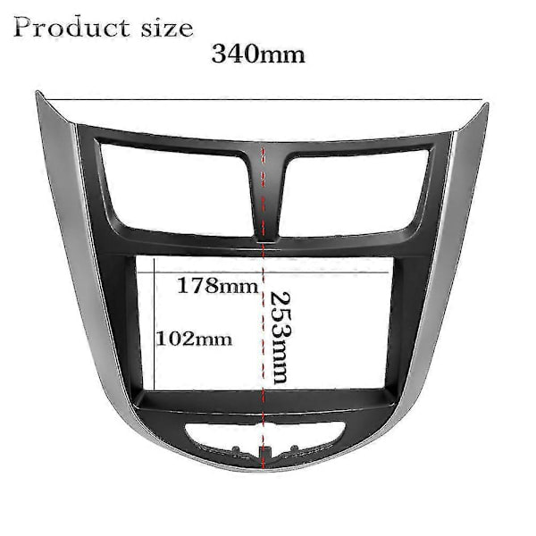 7 / 6,5 tommers 2 Din bil dashbord ram radio fascia mp5 adapter panel for I-25 / Accent / / 2010+