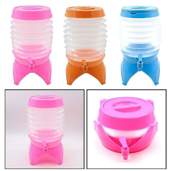 Vattenbehållare Dispenser 3.5l/5.5l Hopvikbar Fällbar Bärbar För Utomhuscamping ZD A 3.5 blue