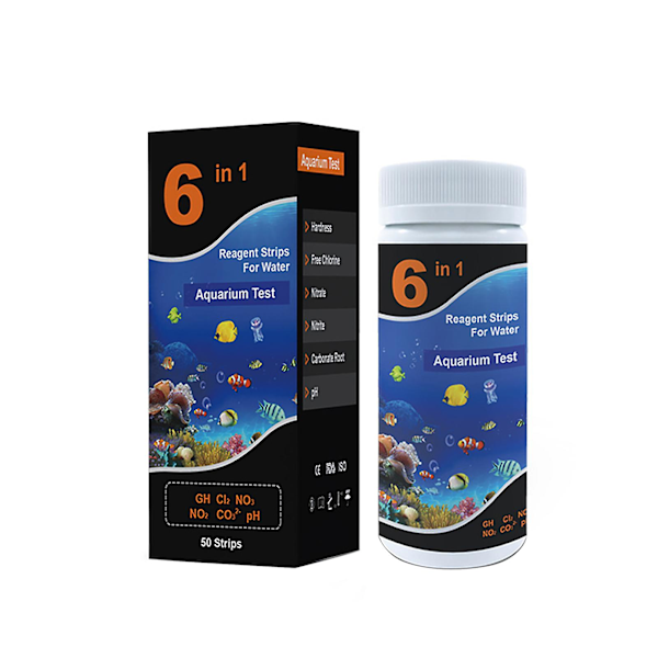 6-i-1 Pool Dip Test Sticks, Noggranna Dip Test Strips för Klor, pH, Alkalinitet, 50 st Dip Test för Pool, Badtunna, SPA