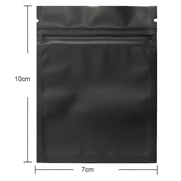 100 st Luktsäkra Påsar - 3 x 4 tum Återförslutningsbara Mylar Påsar Folie Påse Platt Blixtlås Stängning Påse