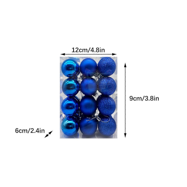 Julepynt 3cm Juletre L Kule Henge Hjem Fest Ornament Dekor o
