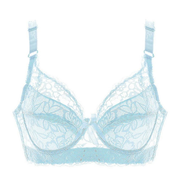 Flot Kvinders Push-Up BH Spids BH Sexy Lingeri Støtte BH AA A B C D light blue 90abcd