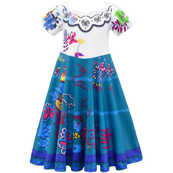 Lasten vaatteet Lasten mekko Magic Full House -sarja Purppura mekko Pöhöyvä lasten mekkohame 120cm