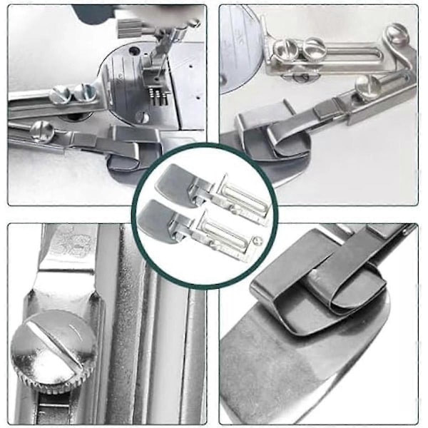 Justerbar Syning Rullet Hemsøm Fod, 2 stk 12-20mm Justerbar Universal Syning Rullet Hemsøm Fod Se