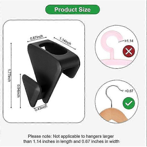 Ultra-Premium Hanger Hooks Trippel Garderobe Plass Verdipakning (18 stk)