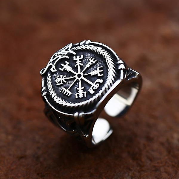 Nya ankomster nordisk mytologi set viking amulett runa män ring kompass runisk totem viking odin smycken 8
