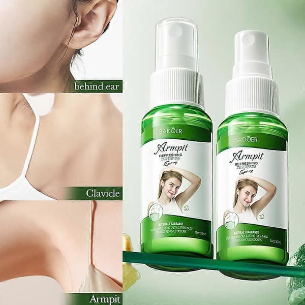 SADOER Deodorant og Antiperspirant Parfymespray for Underarmer – Bærbar Antiperspirantspray 3Pcs
