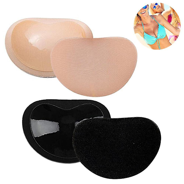 2 Par Silikon Brystinnlegg Selvklebende BH-puter Innlegg Avtakbare Klistremerker Brystforsterker Puter Brystløfter For Kvinner heart shape style