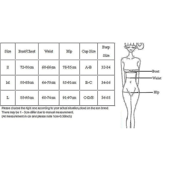 Kesäinen bikinitriange-uimapuku naisille, Halter-uima-asu, hame, 3-osainen setti, elegantti uimapuku ZD B2 2xl