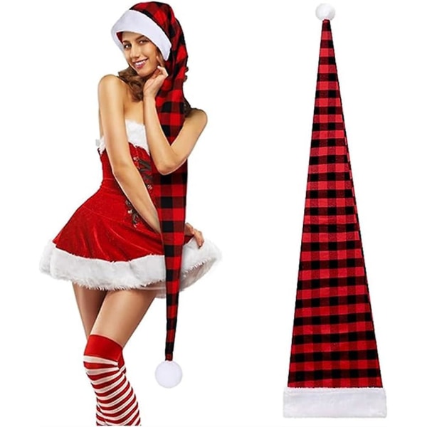 5 fod lang nissehue, ekstra plys Claus julehalehat Plaid