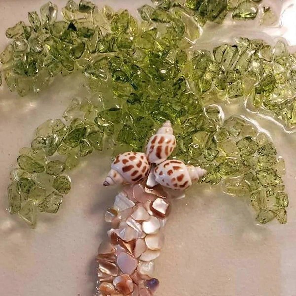 Havsglaskonstset, Havsglaskonstset för Vuxna, Harts Havsglaskonstset, DIY Harts Strandkonstset, Havsglaskonst Foto Ram Present c