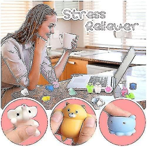 50 stk Mini Dyr Moshi Squishy Legetøjspakke Tilfældig Stil - Sød Squishy Fidget Legetøj