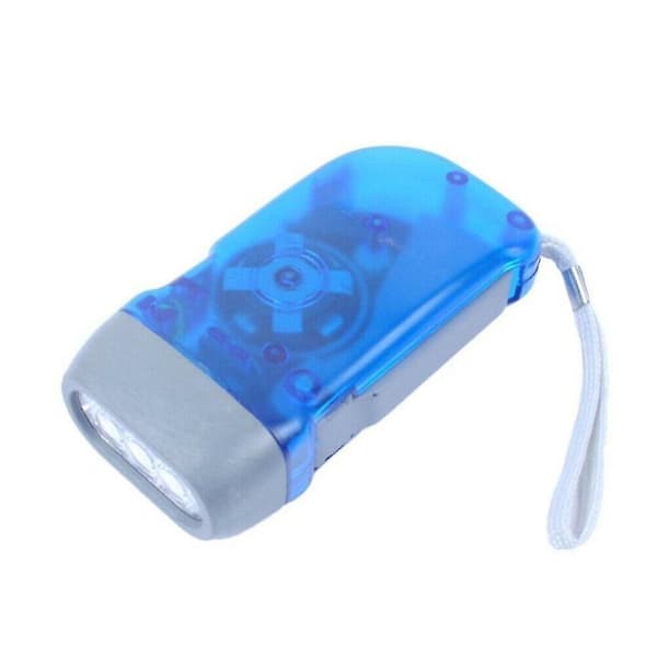 Käsikäyttöinen LED-kampikäyttöinen dynamo-taskulamppu blue