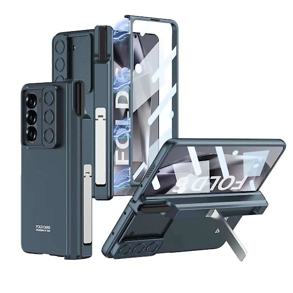 Hinge-skydd för Samsung Galaxy Z Fold 6 med S Pen-hållare, inbyggt skärmskydd & kickstand - Helkroppsskydd green