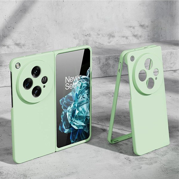 Oneplus Open -kotelo, Kova PC-materiaalista valmistettu iskunkestävä puhelimen kotelo, Mattainen ohut suojakotelo, Taittuva kotelo Oneplus Openille light green