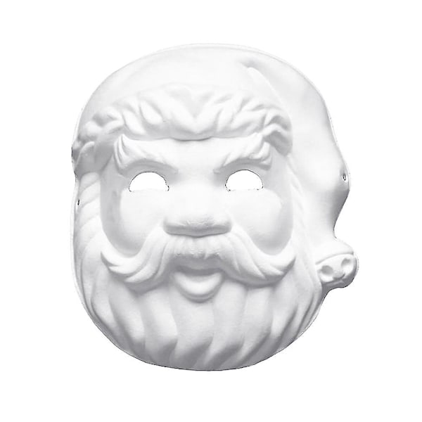 Tomt färgad målning maskerad cosplay massa mask kindergarten DIY-tillbehör Jikaix_GET IT-gåvor santa clause*