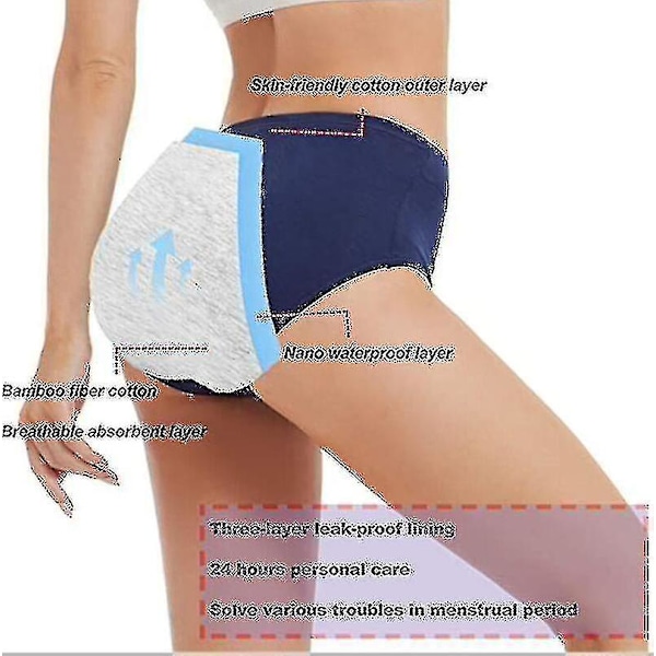 Black Friday 5pc Menstruasjonsundertøy Kompatibel Kvinner Lekkasjesikker Bomull Dametruser Briefs FF R 5pcs