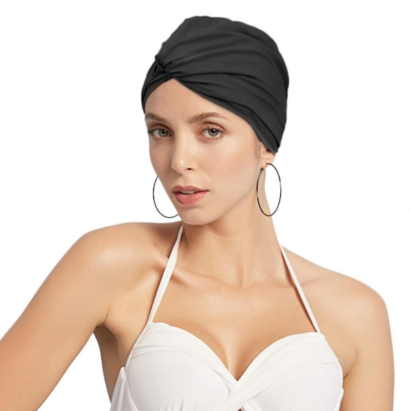 Sommer Spandex Svømmehætte Bade Anti-Slip Elastisk Pool Gym Undervands Vandsport Turban Komfortabel Ikke Vandtæt Svømmehat Wrap -GSLA ZD Y a8