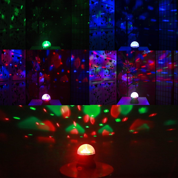 Discokula Hemfest Trådlös Högtalare, Bluetooth Högtalare Discokula Led Kreativ 360 Graders Roterande Nattlampa, (Svart) zd r black