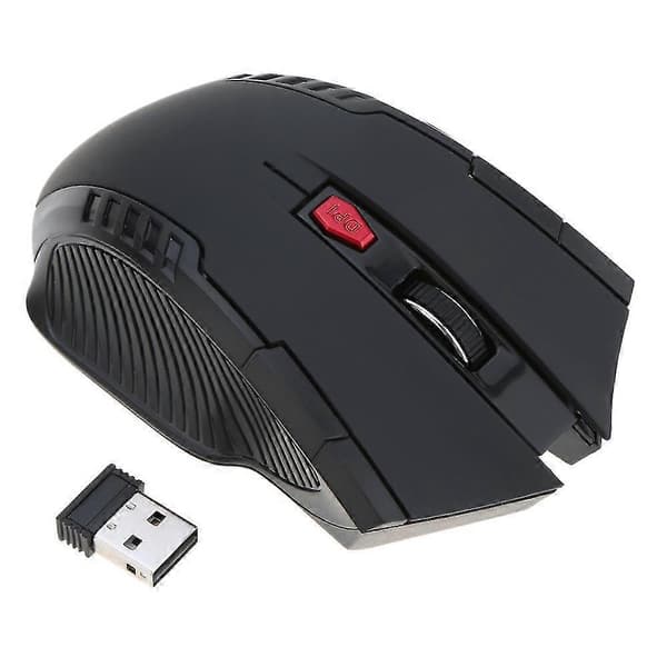 1 Trådløs Mus 1 USB-mottaker Svart