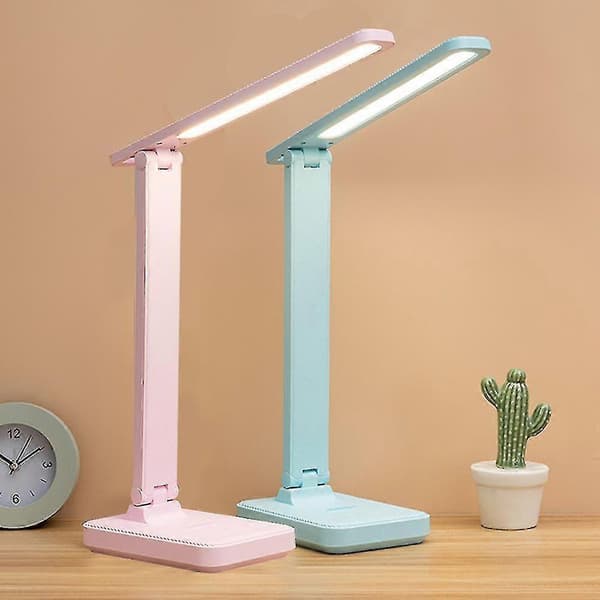 LED skrivebordslampe leselampe med USB-lading