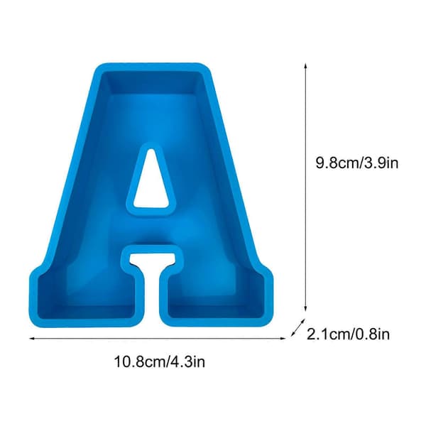 Bokstavkake Bakeform Engelsk Bokstav Silikonform 3D Bokstav a