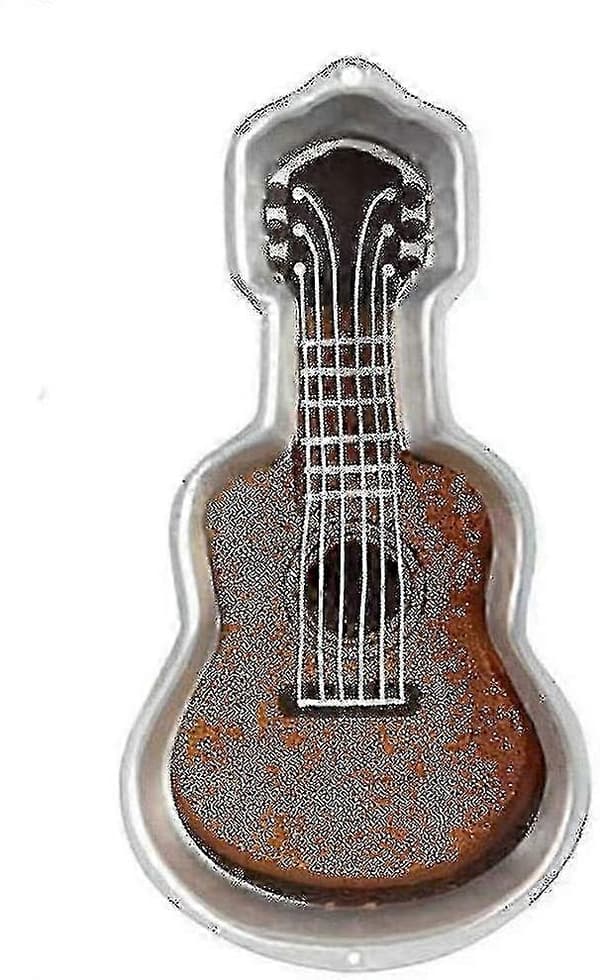 3D Aluminium Kakform Gitarrformad Bakform Födelsedagstårta Kökstillbehör Arbetskollega Presenter