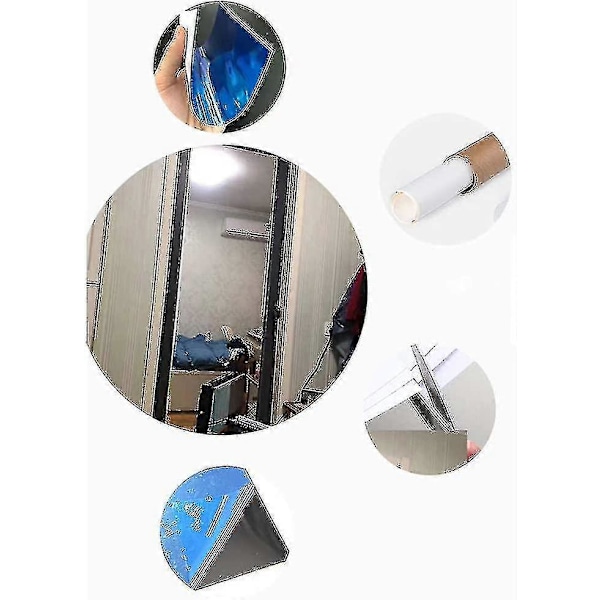 Joustavat peiliarkit, peiliseinätarrat Ei-lasinen itseliimautuva peili Yhteensopiva kylpyhuoneen, makuuhuoneen lipaston kanssa -DGJR 50x100cm