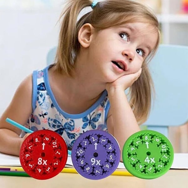 2024 Nye Matematik Fakta Spinners til Fidgeters, der Lærer Division og Multiplikation på Én (Add eller Subtraher 9) 9pcs - multiplication division