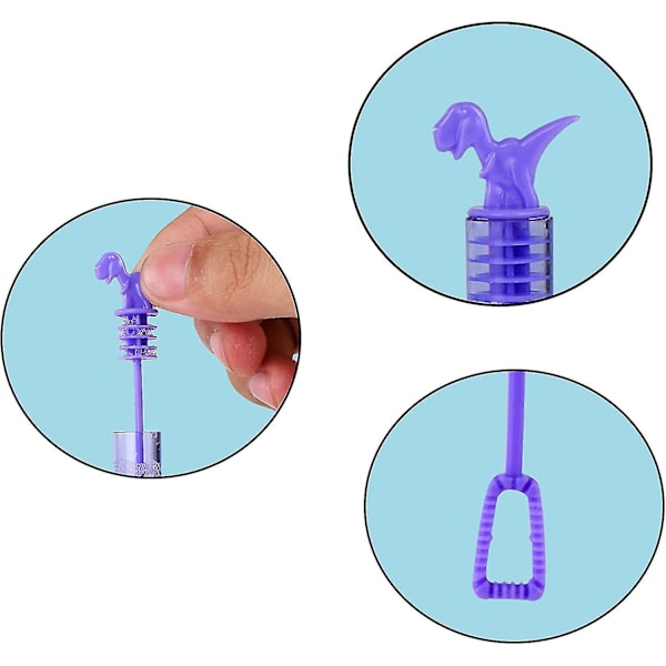 20 Pack Mini Bubbelblåsare Dinosaurie Bubbelblåsare med Bubbelstavar Flaskor Födelsedag Bubbelvätska Blåsare för Barn Barnfest Tillbehör Sommar Utomhusleksaker