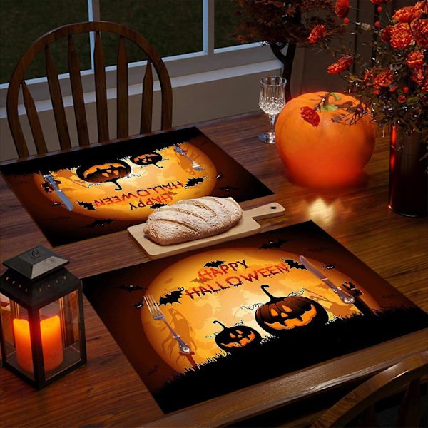 Halloween-pöytäkoriste - Lämmöneristysmatto keittiöön ja ruokailutilaan - Liukumaton ja vedenpitävä matto a