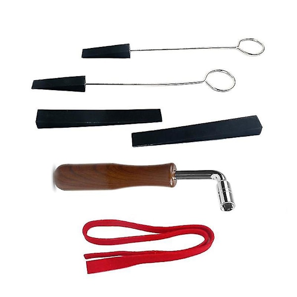 Sort Fredag Klaver Tuner Tuning Kit Med Gummi Mutes Tuning Nøgle Sæt 8stk Til Professionel Fritid Hobbyist Diy Klaver Tuning Værktøjer__blå