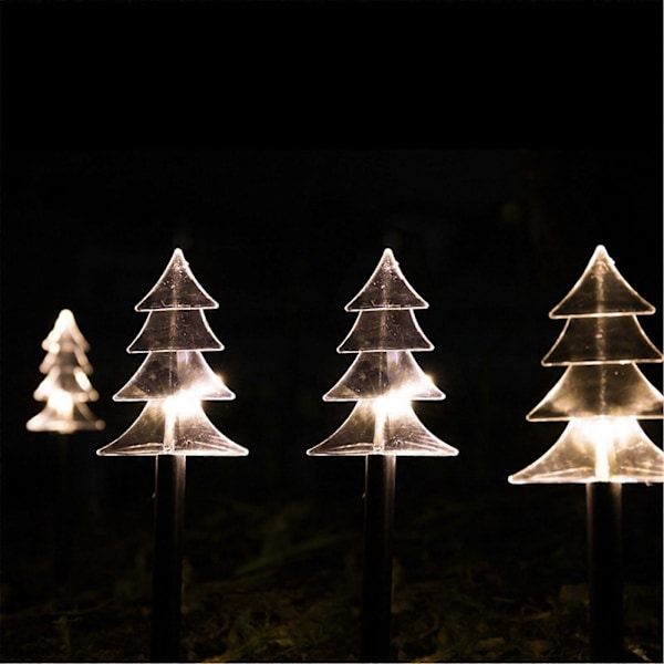 Juldekorationer 5-pack Solcellslampor Utomhus Julträdgårdsskylt Julmönster Solcellslampa e